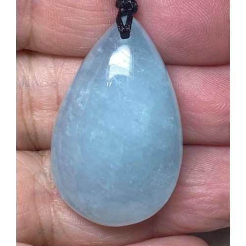 Aquamarine Gemstone Teardrop Pendant 02